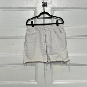 Rag & Bone White Denim Mini Skirt Size 32